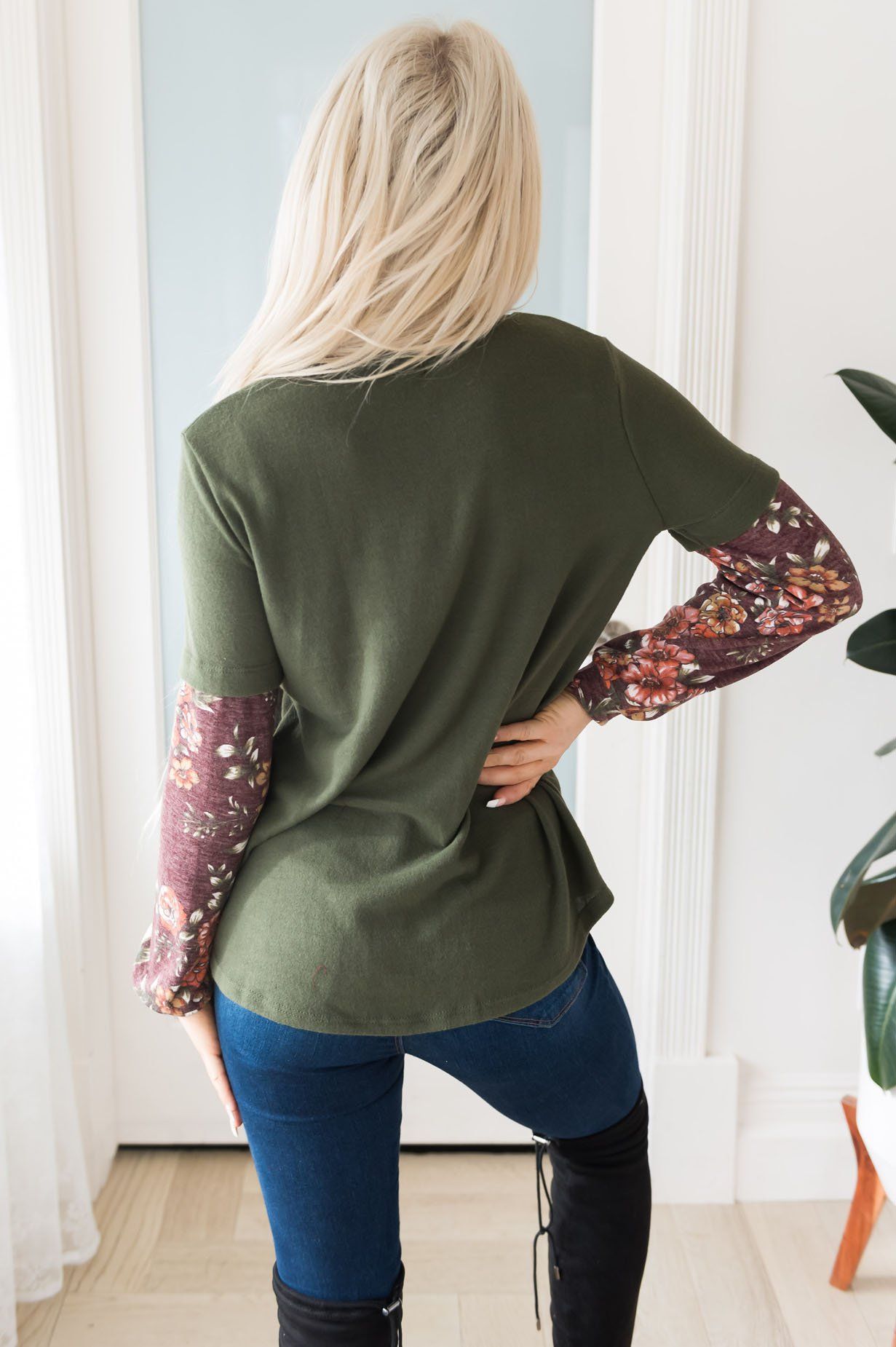 Watch Me Bloom Modest Top Modest Dresses vendor-unknown