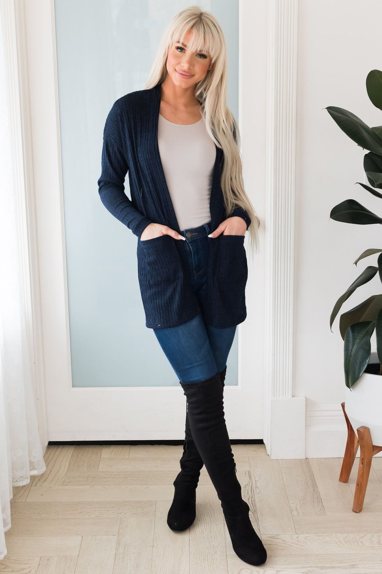 Spring Horizon Lightweight Modest Ribbed Cardigan Modest Dresses vendor-unknown