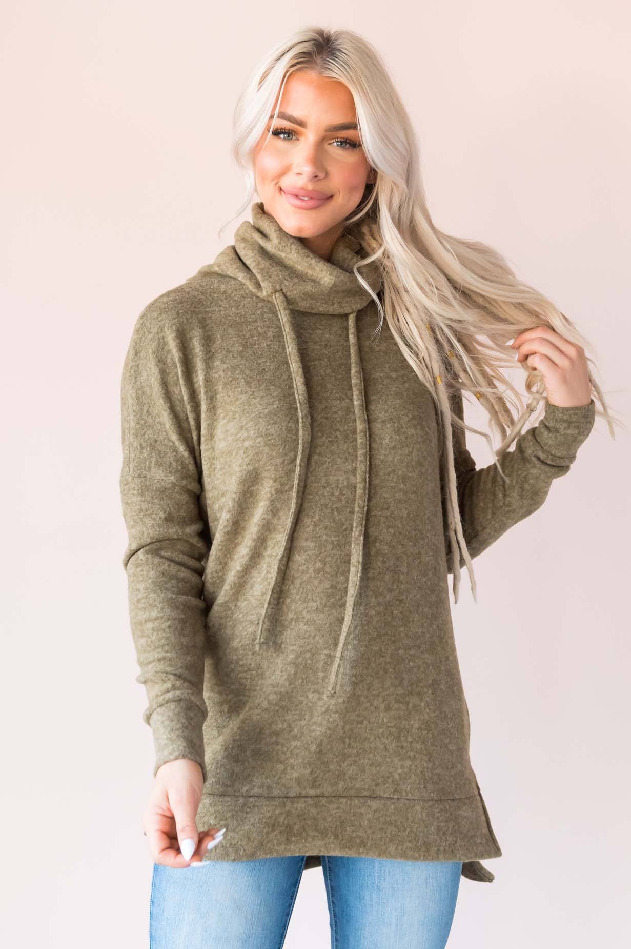 Comfy Cozy Modest Turtleneck Sweater Modest Dresses vendor-unknown