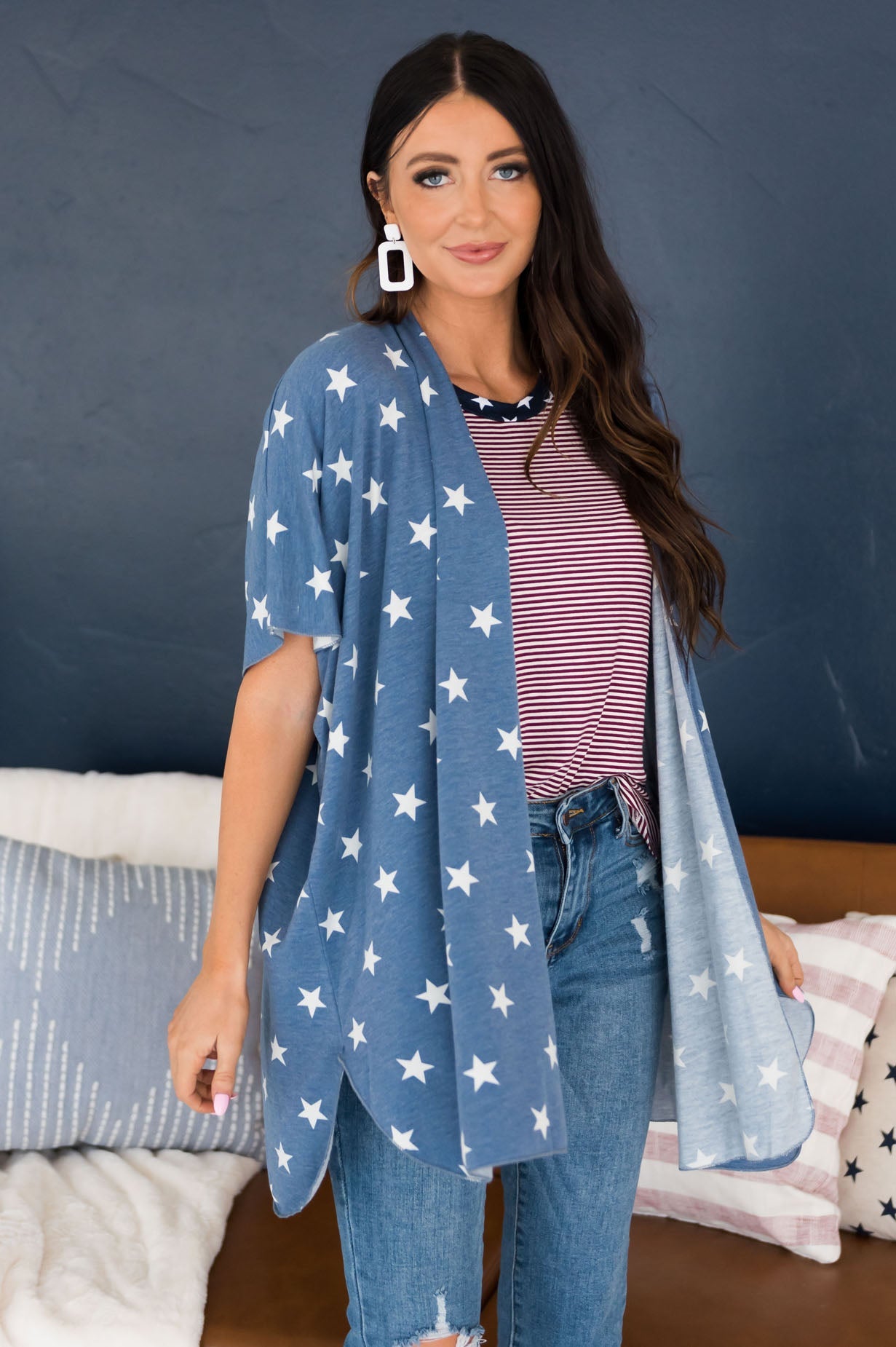 All American Girl Modest Cardigan Tops vendor-unknown