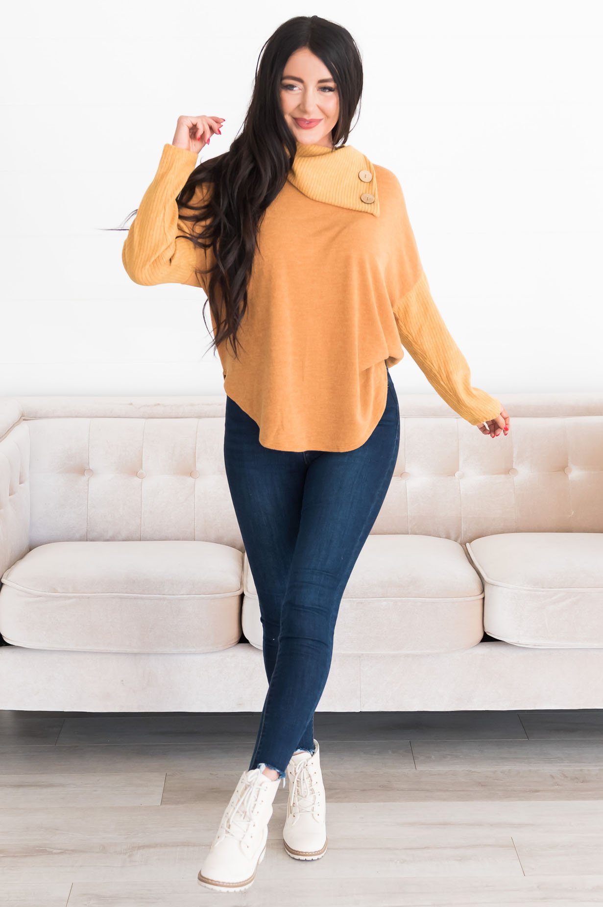 Wrap Me Up Modest Sweater Tops vendor-unknown