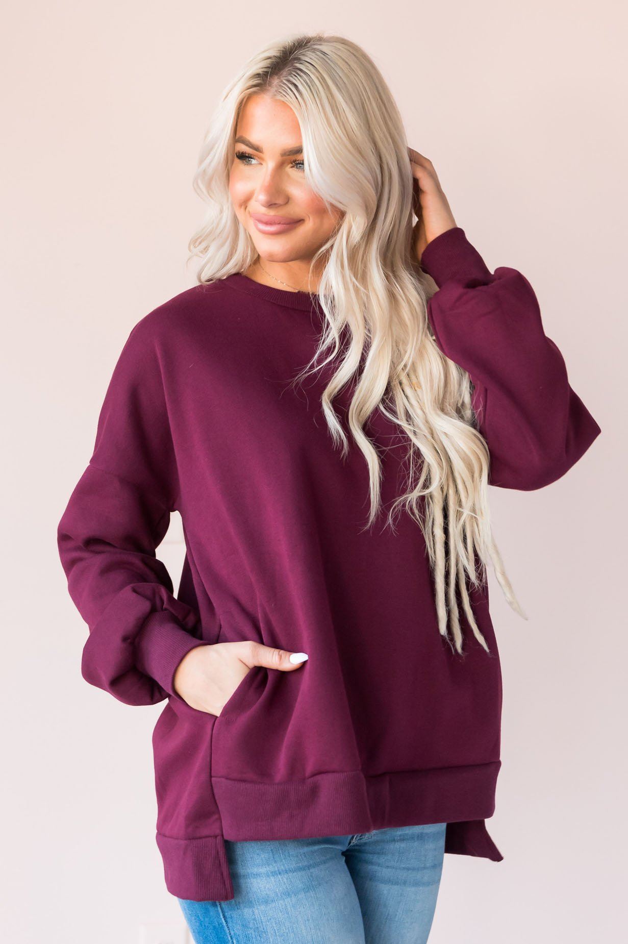 Well Wishes Modest Sweatshirt Modest Dresses vendor-unknown
