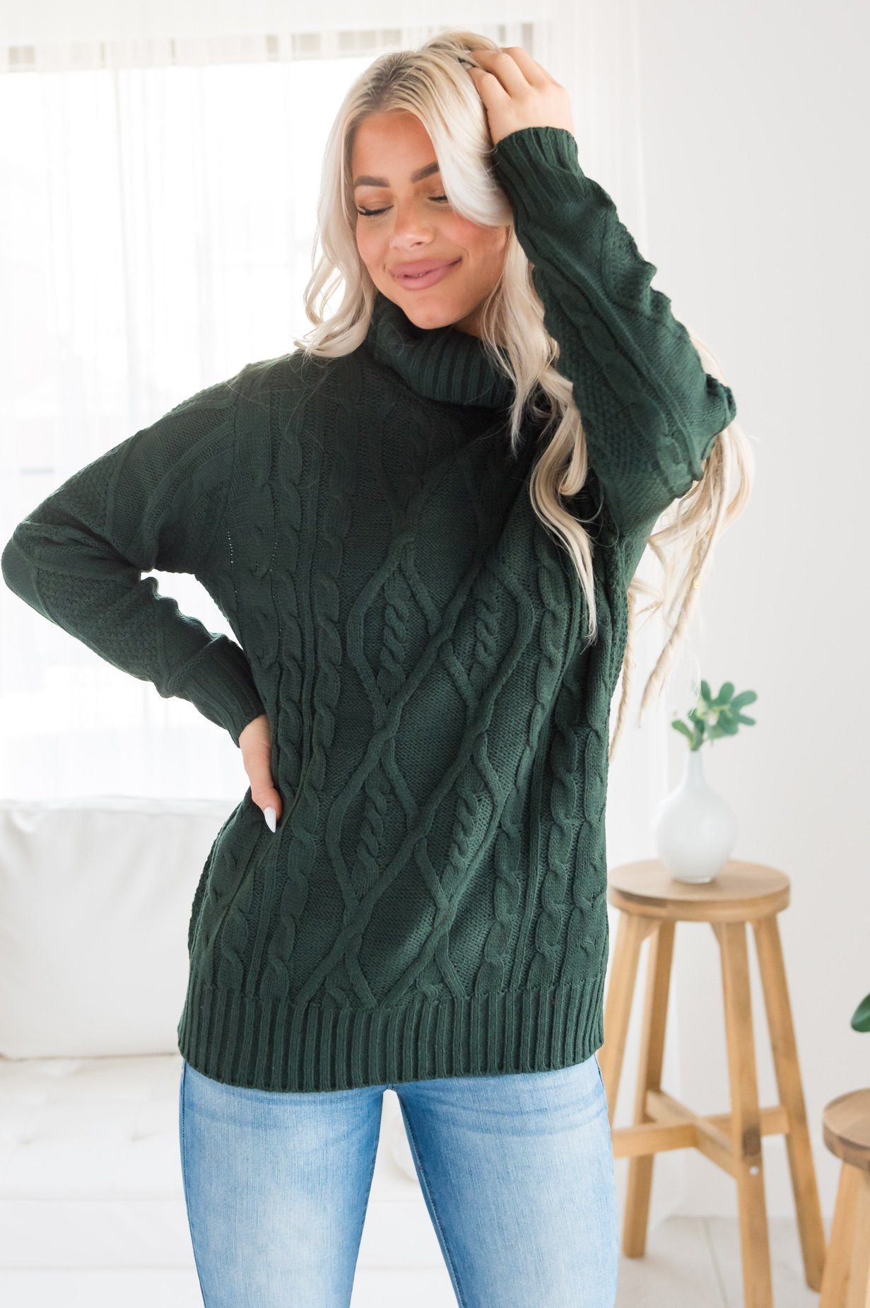 Spiced Smiles Modest Turtleneck Sweater Modest Dresses vendor-unknown