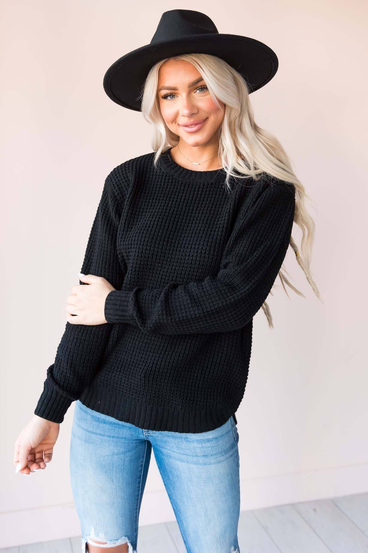 Fall Retreat Rib Stitch Modest Sweater Modest Dresses vendor-unknown