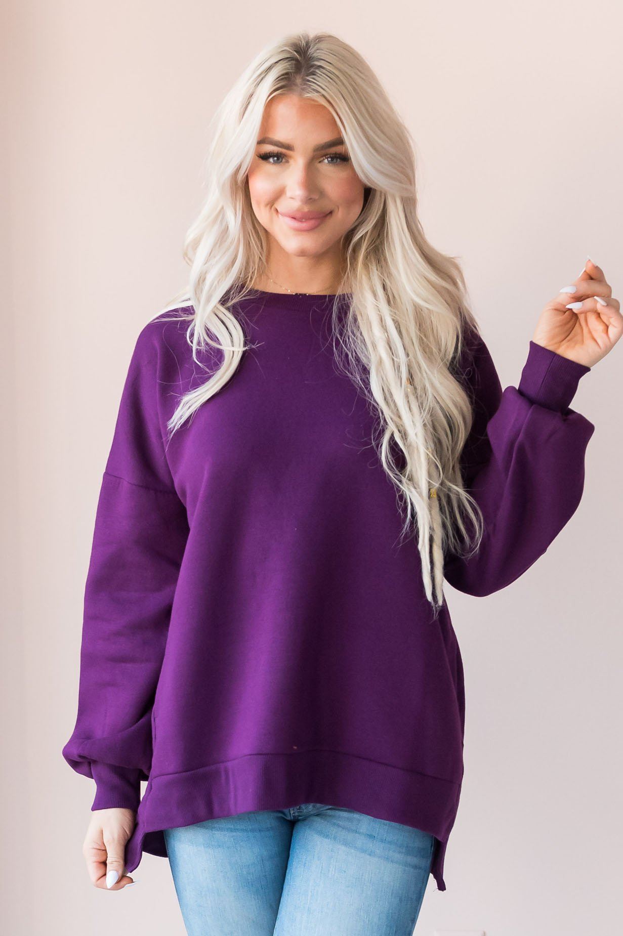 Well Wishes Modest Sweatshirt Modest Dresses vendor-unknown
