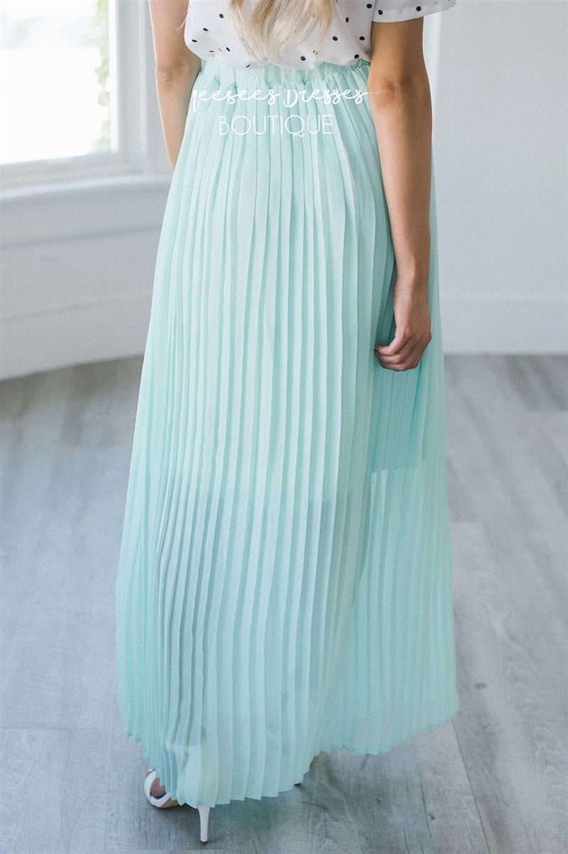 Chiffon Pleated Maxi Skirt Skirts vendor-unknown