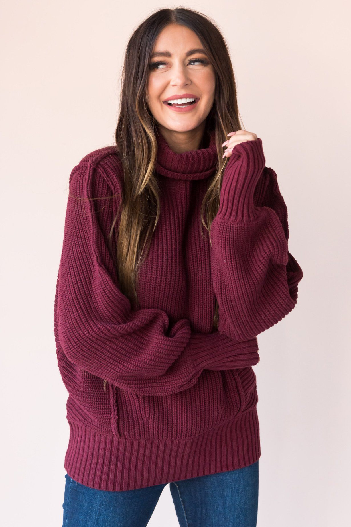 Taste of Fall Chunky Turtleneck modest Sweater Modest Dresses vendor-unknown