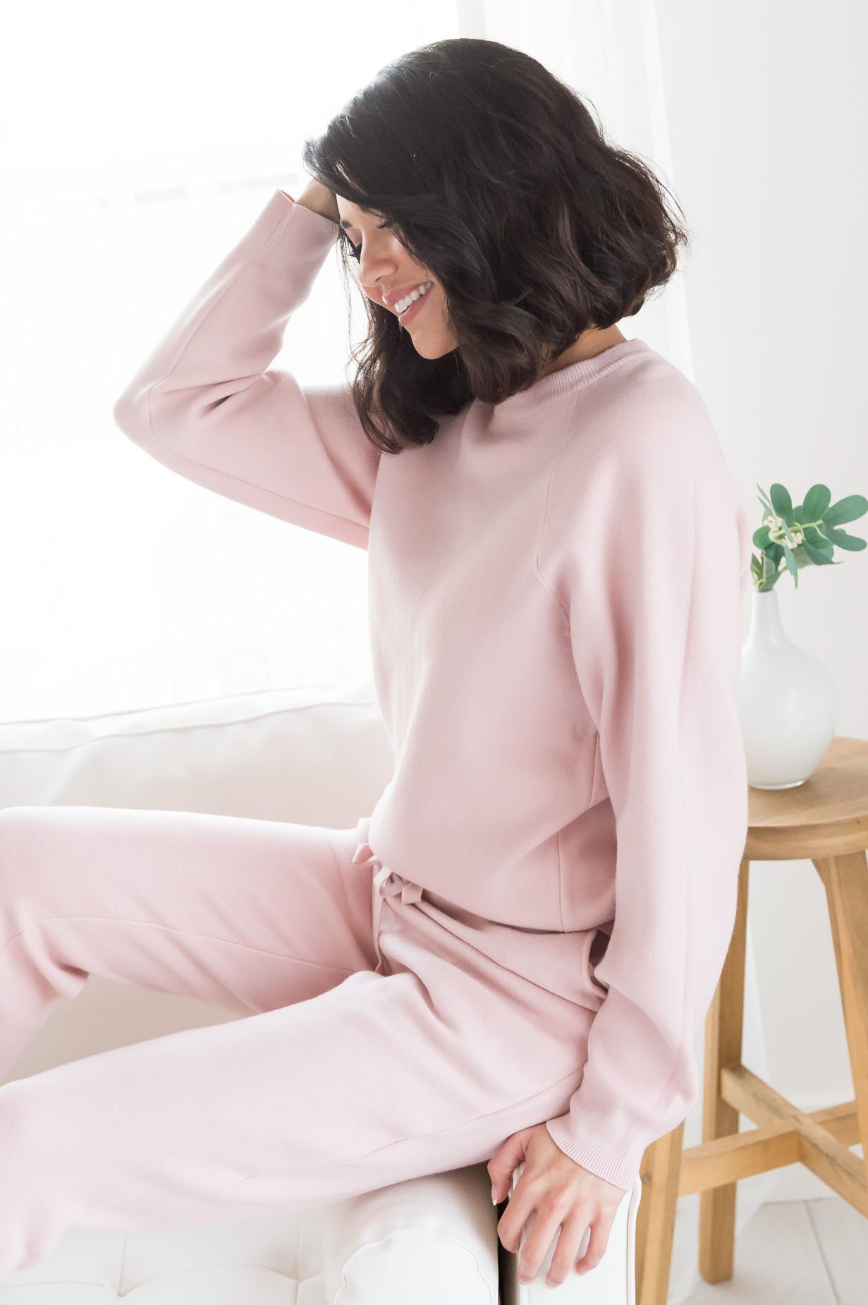 Lounging Late Modest Lounge Set Tops vendor-unknown