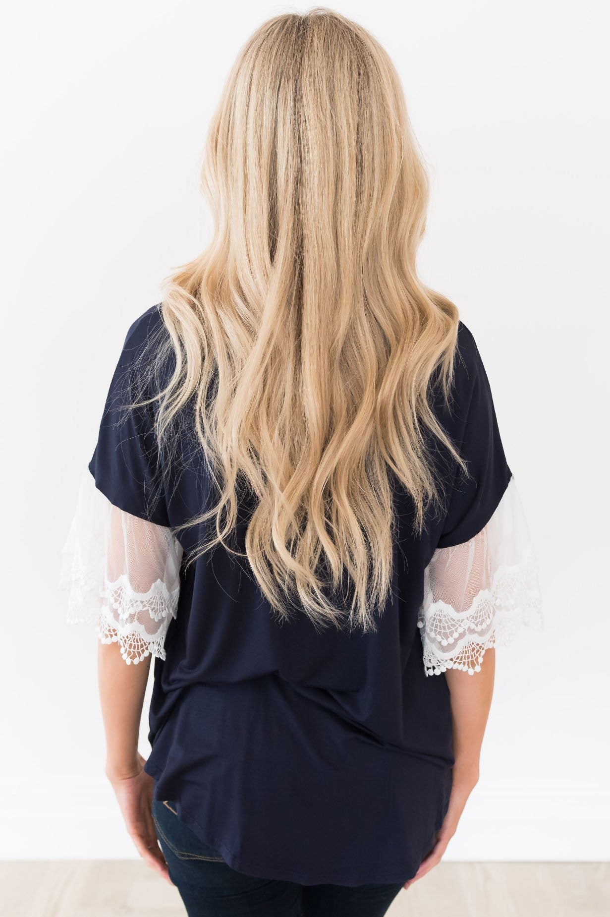Designed Destiny Lace Modest Blouse Tops vendor-unknown