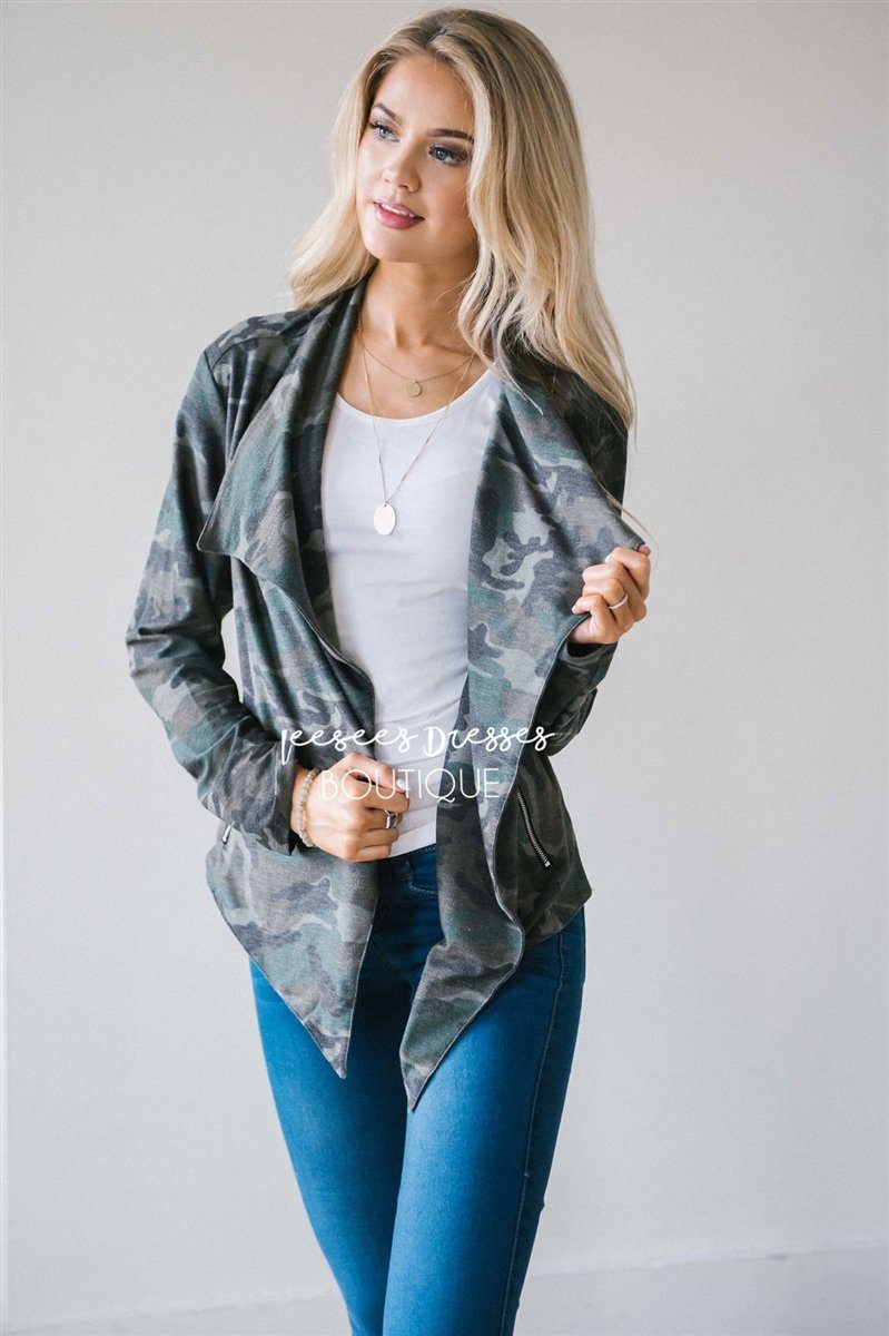 Fall Camo Cutie Jacket Tops vendor-unknown