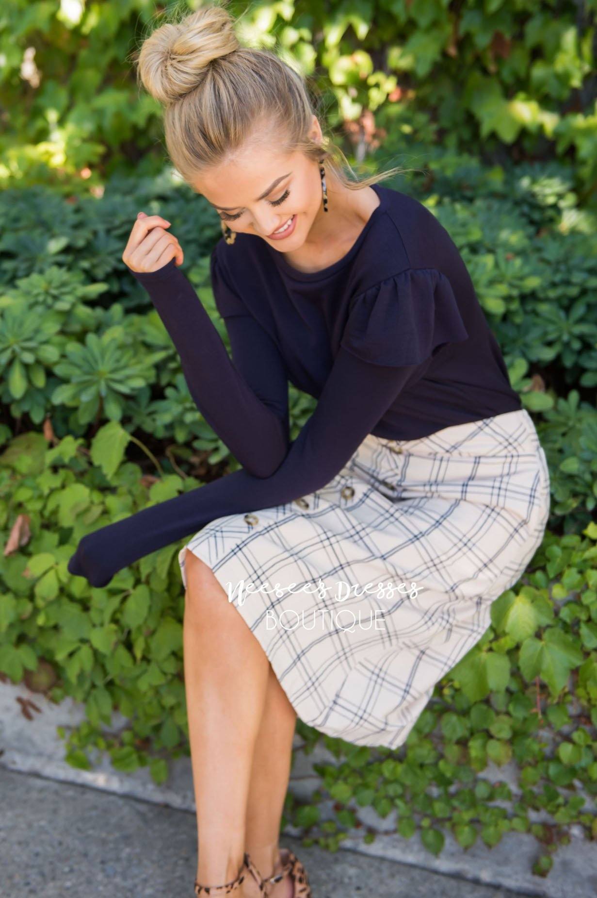 Always Tell Me Goodnight Skirt Modest Dresses vendor-unknown