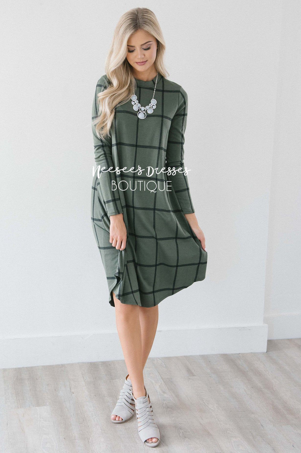 The Harlow Swing Dress Modest Dresses vendor-unknown