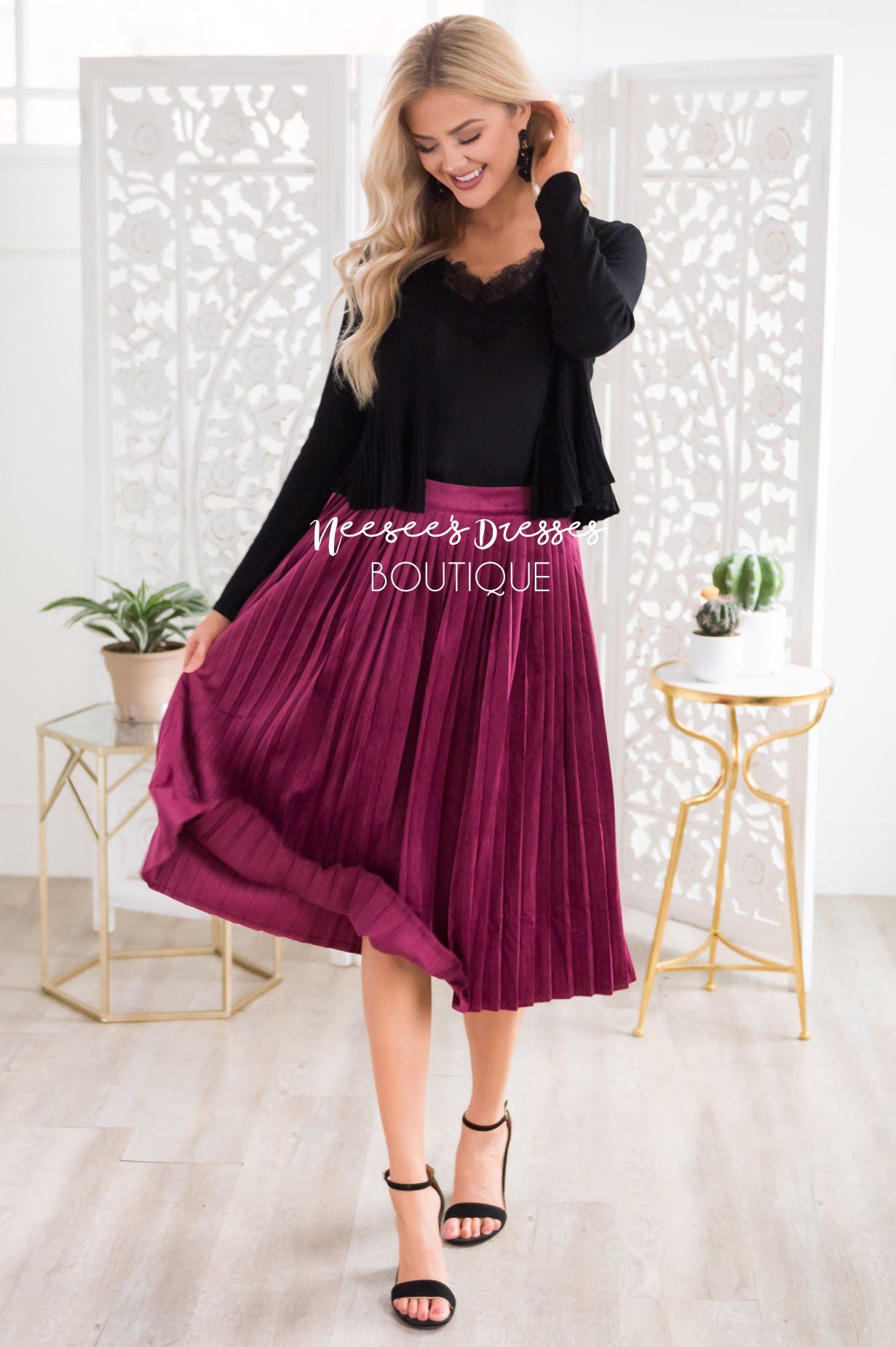 Better Together Velvet Skirt Modest Dresses vendor-unknown