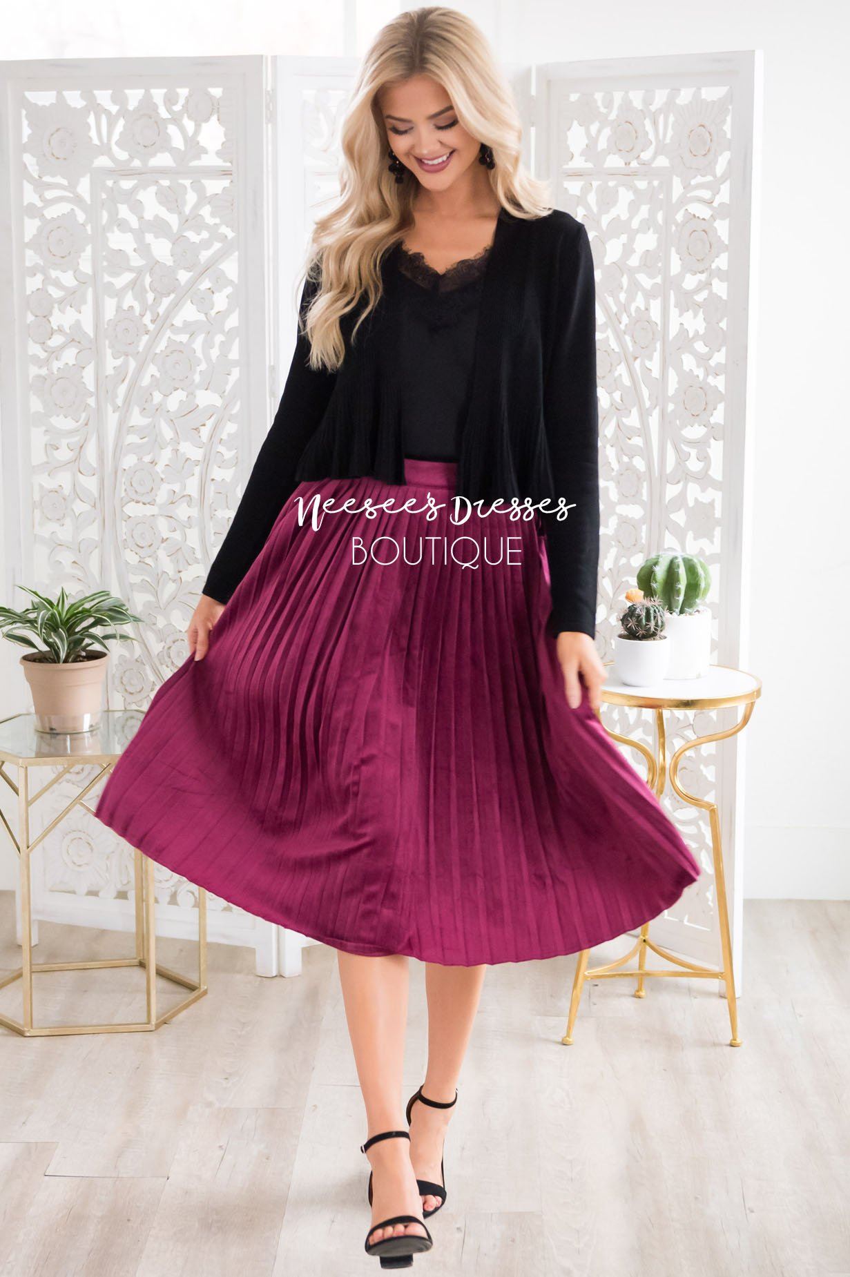 Better Together Velvet Skirt Modest Dresses vendor-unknown