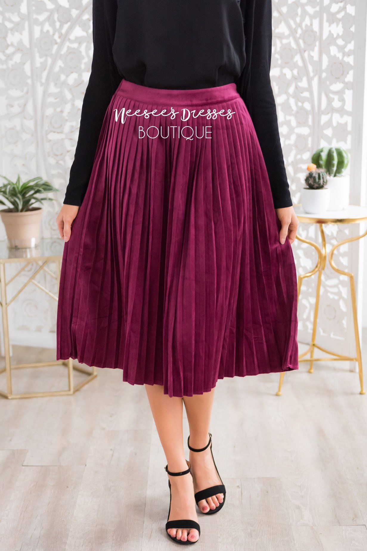 Better Together Velvet Skirt Modest Dresses vendor-unknown