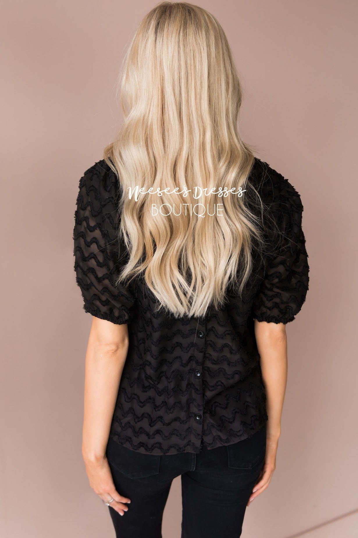 Brighter Days Textured Blouse Tops vendor-unknown