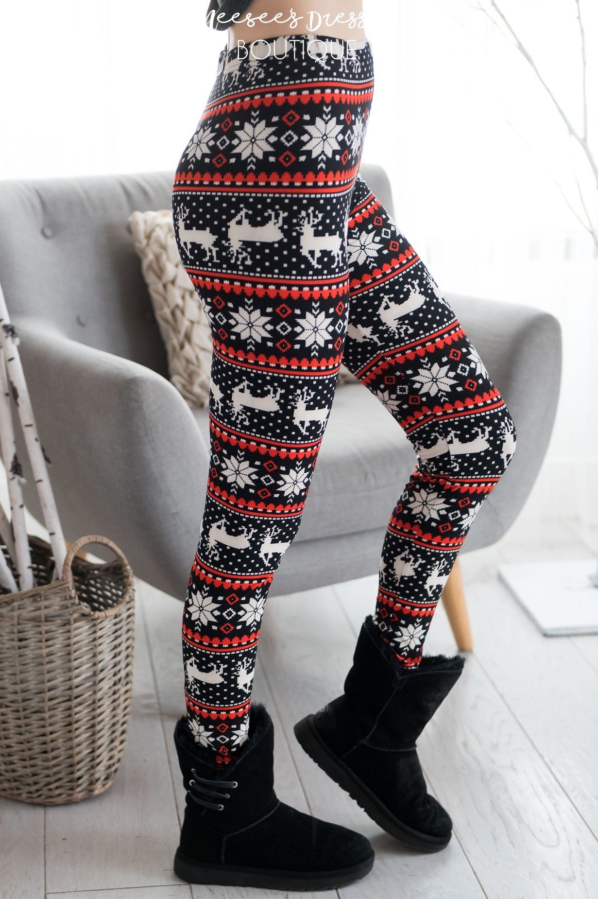 Dancer Prancer Vixen Christmas Leggings Accessories & Shoes vendor-unknown