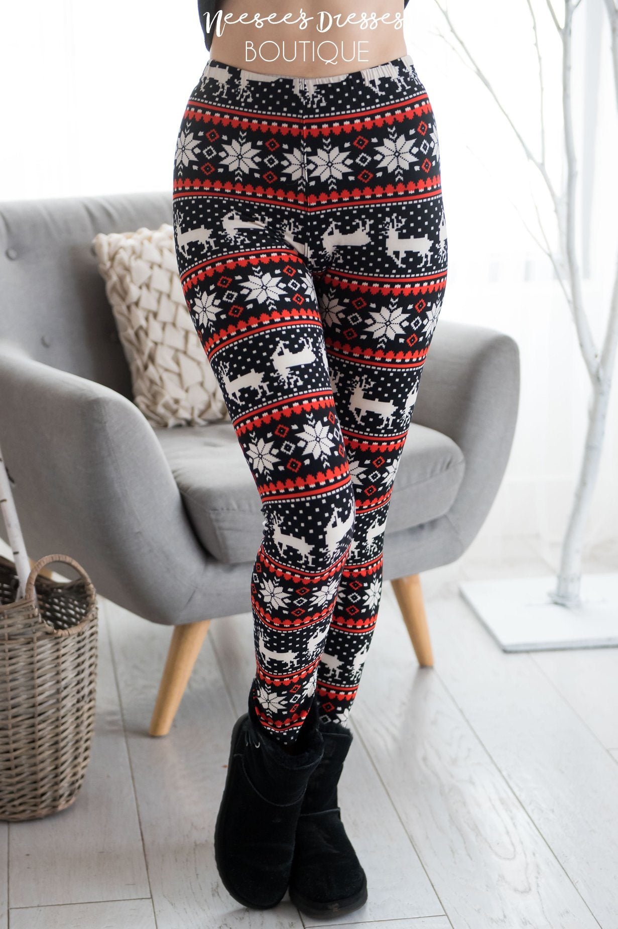 Dancer Prancer Vixen Christmas Leggings Accessories & Shoes vendor-unknown