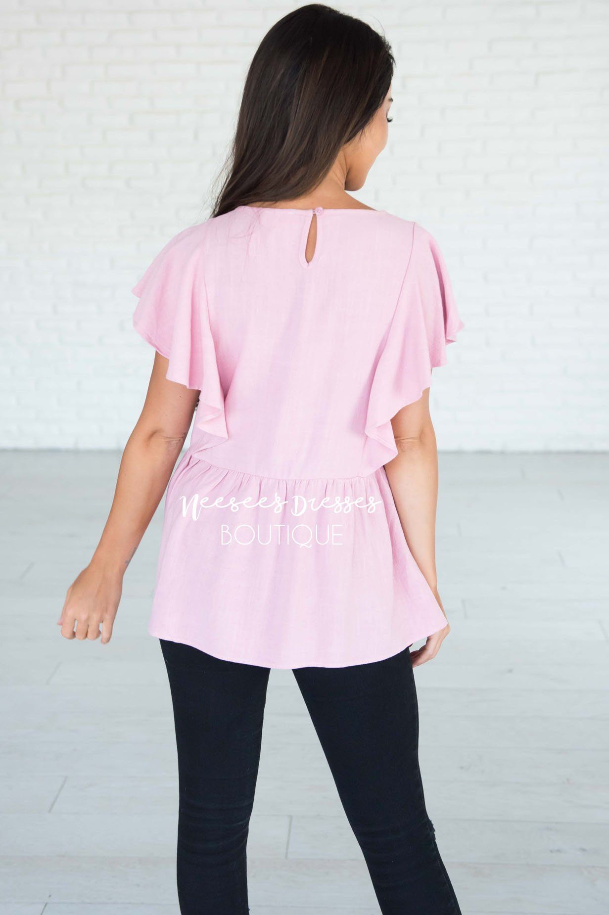 Thankful Heart Peplum Modest Dresses vendor-unknown