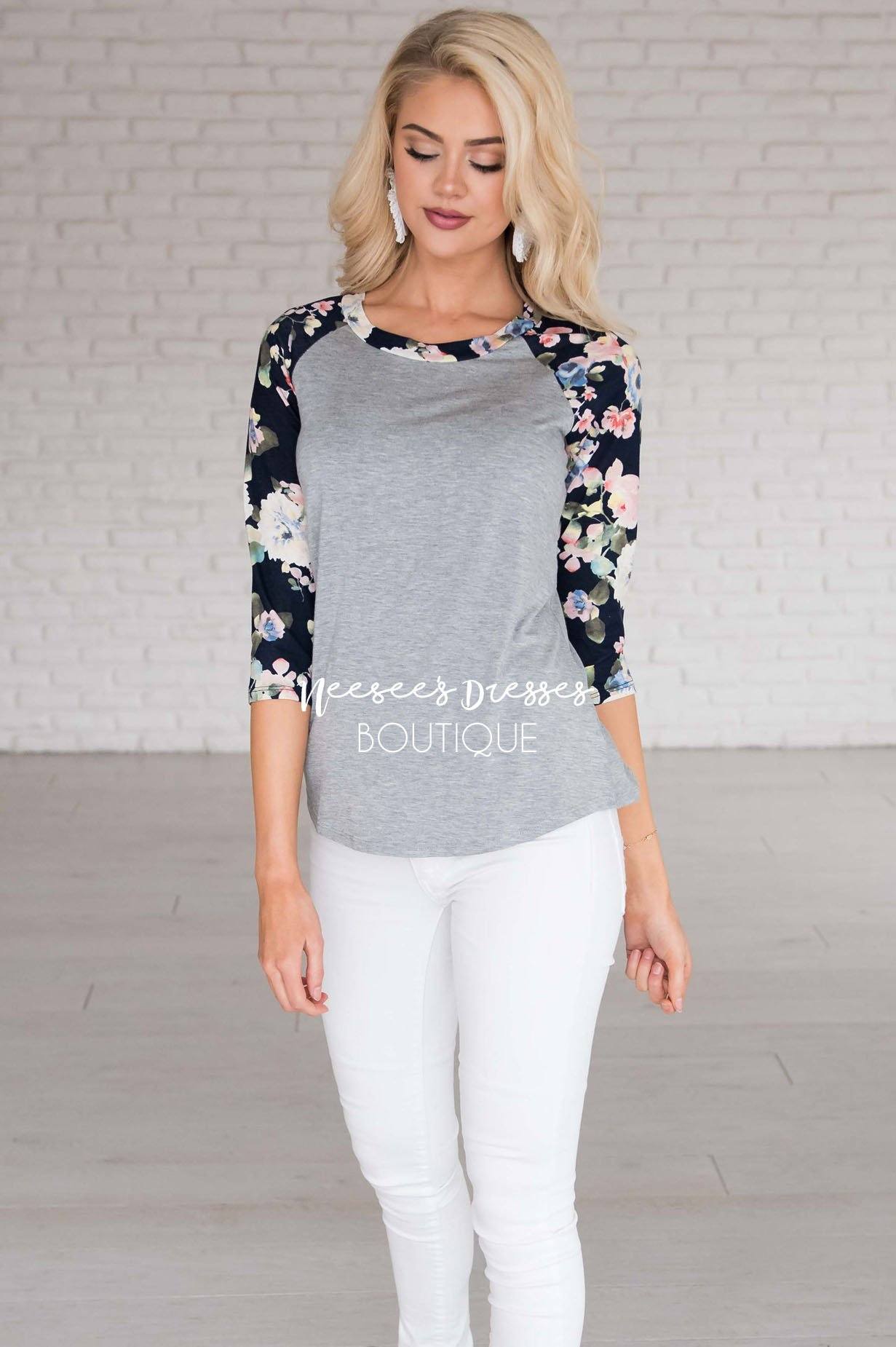 Cozy Nights Baseball Tee Modest Dresses vendor-unknown