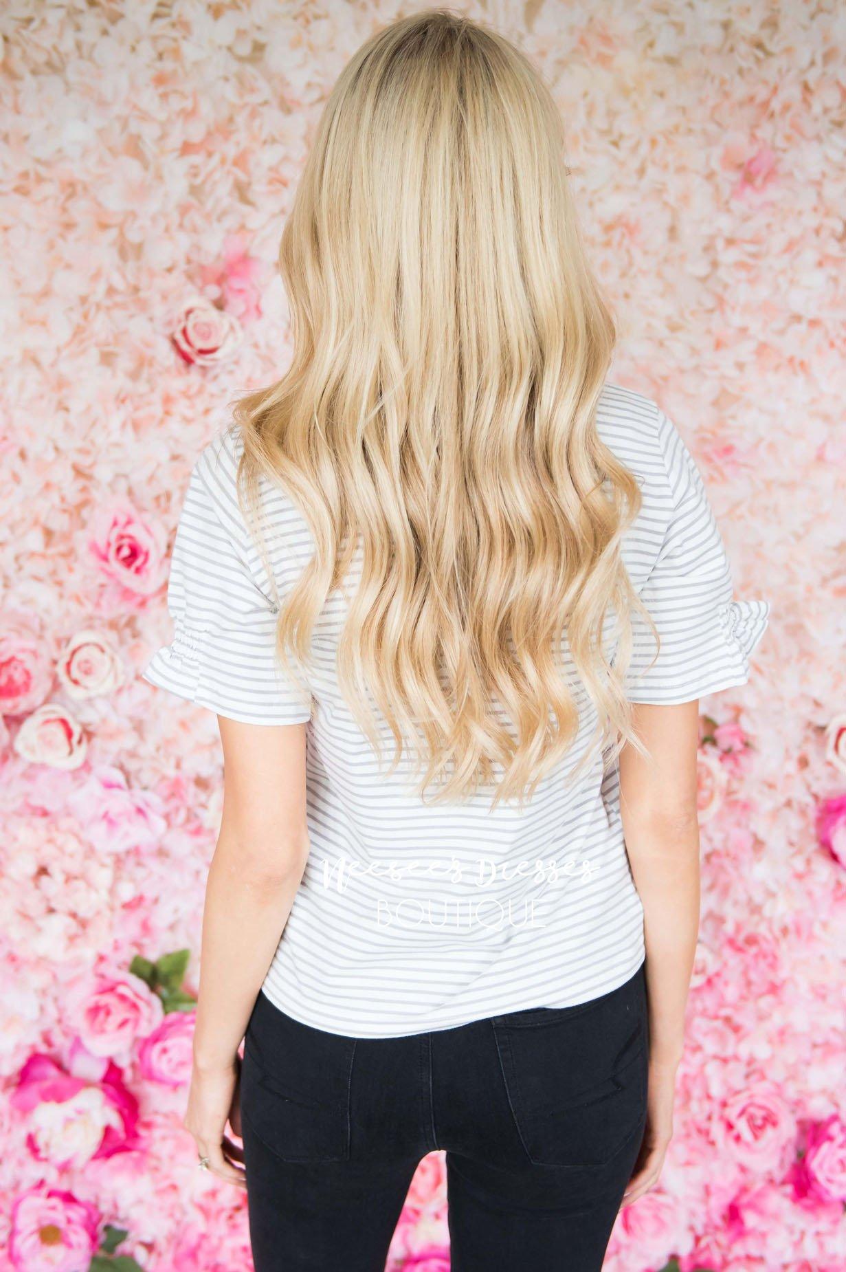 Life Of The Party Striped Top Modest Dresses vendor-unknown