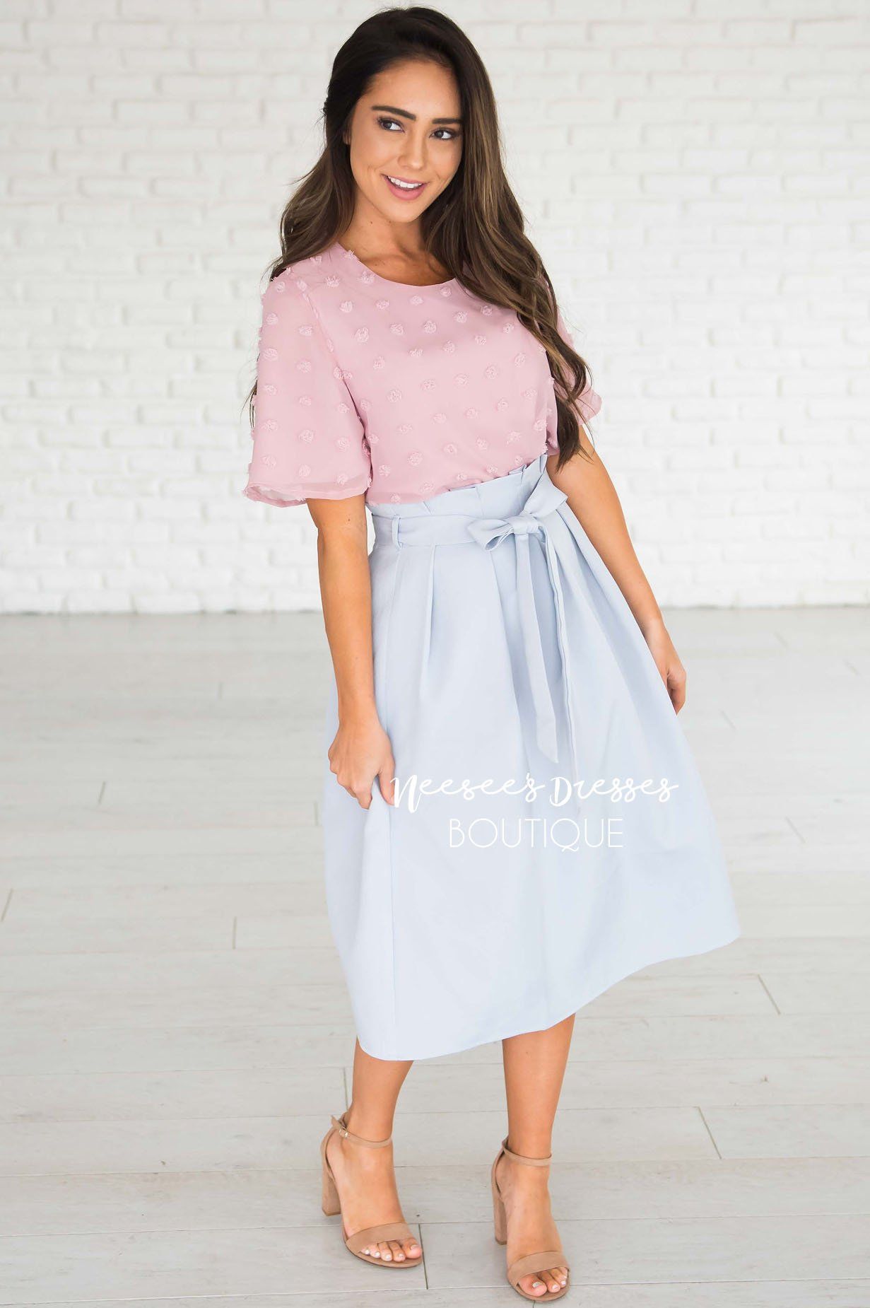 Pretty Ruffle Tie Waist Skirt Skirts vendor-unknown