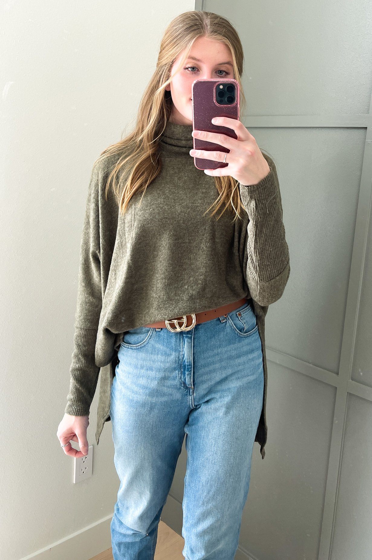 Comfy Cozy Modest Cowl-neck Sweater Modest Dresses vendor-unknown