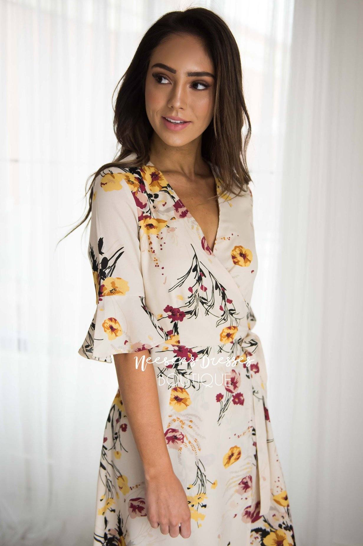 The Monica Wrap Dress Tops vendor-unknown