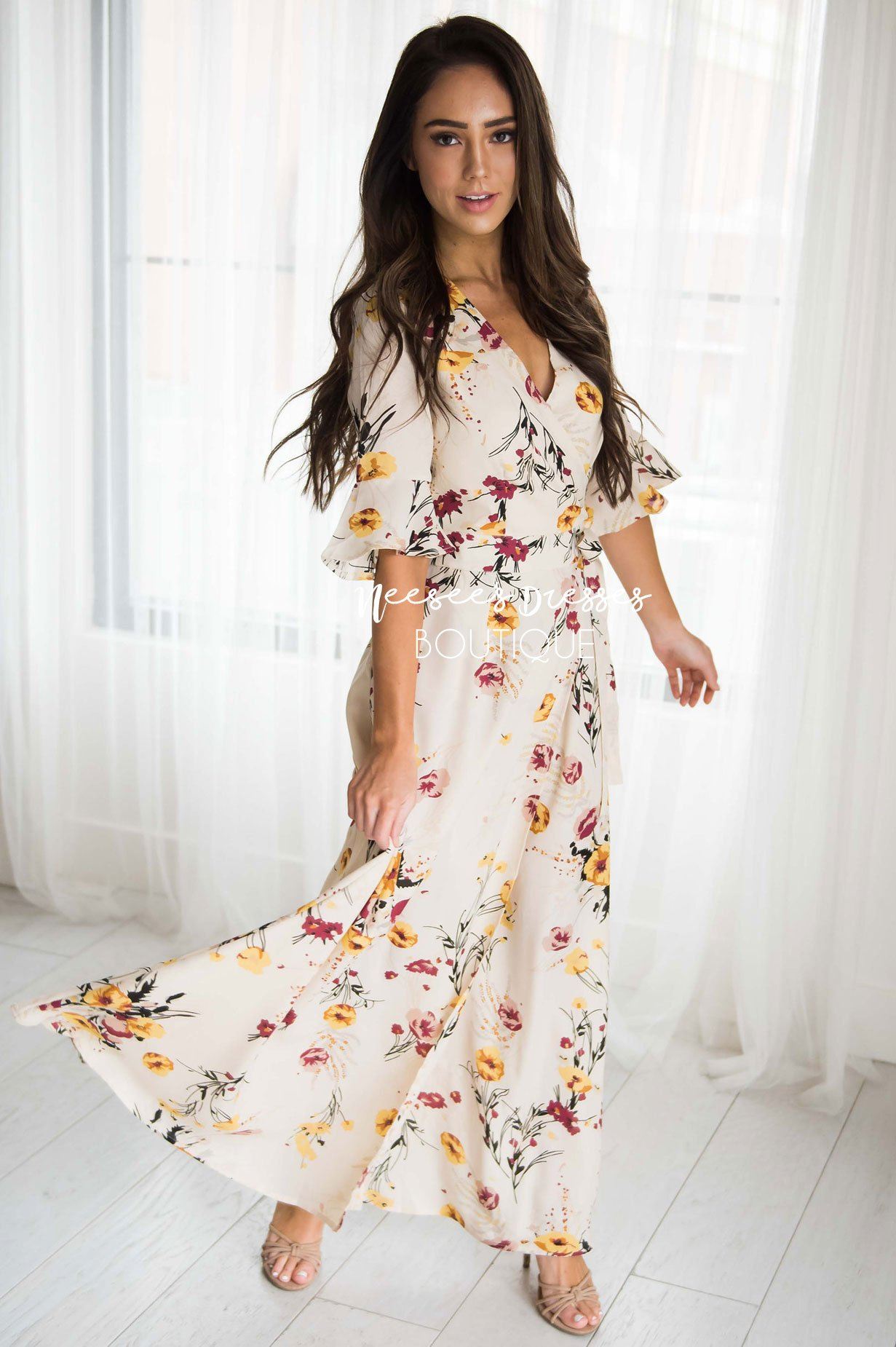 The Monica Wrap Dress Tops vendor-unknown