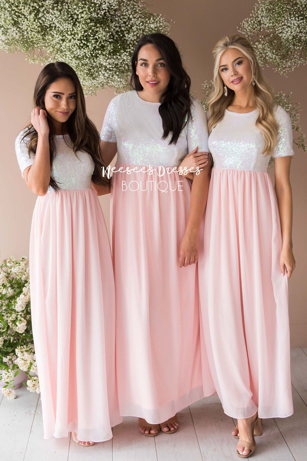 The Elsa in Baby Pink Modest Dresses vendor-unknown