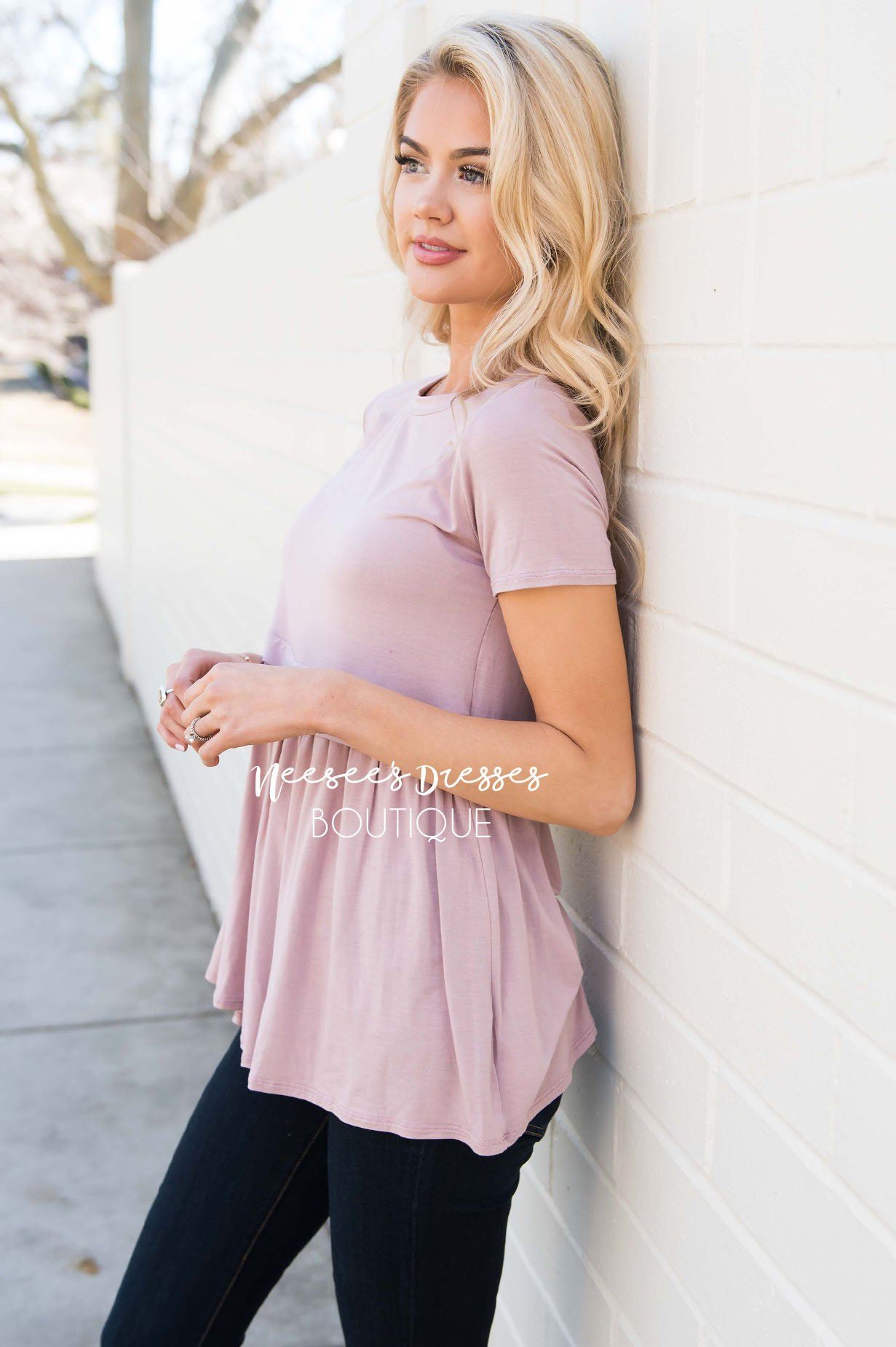 Sweet As Honey Baby Doll Top Modest Dresses vendor-unknown