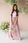 The Elsa in Dusty Pink Modest Dresses vendor-unknown