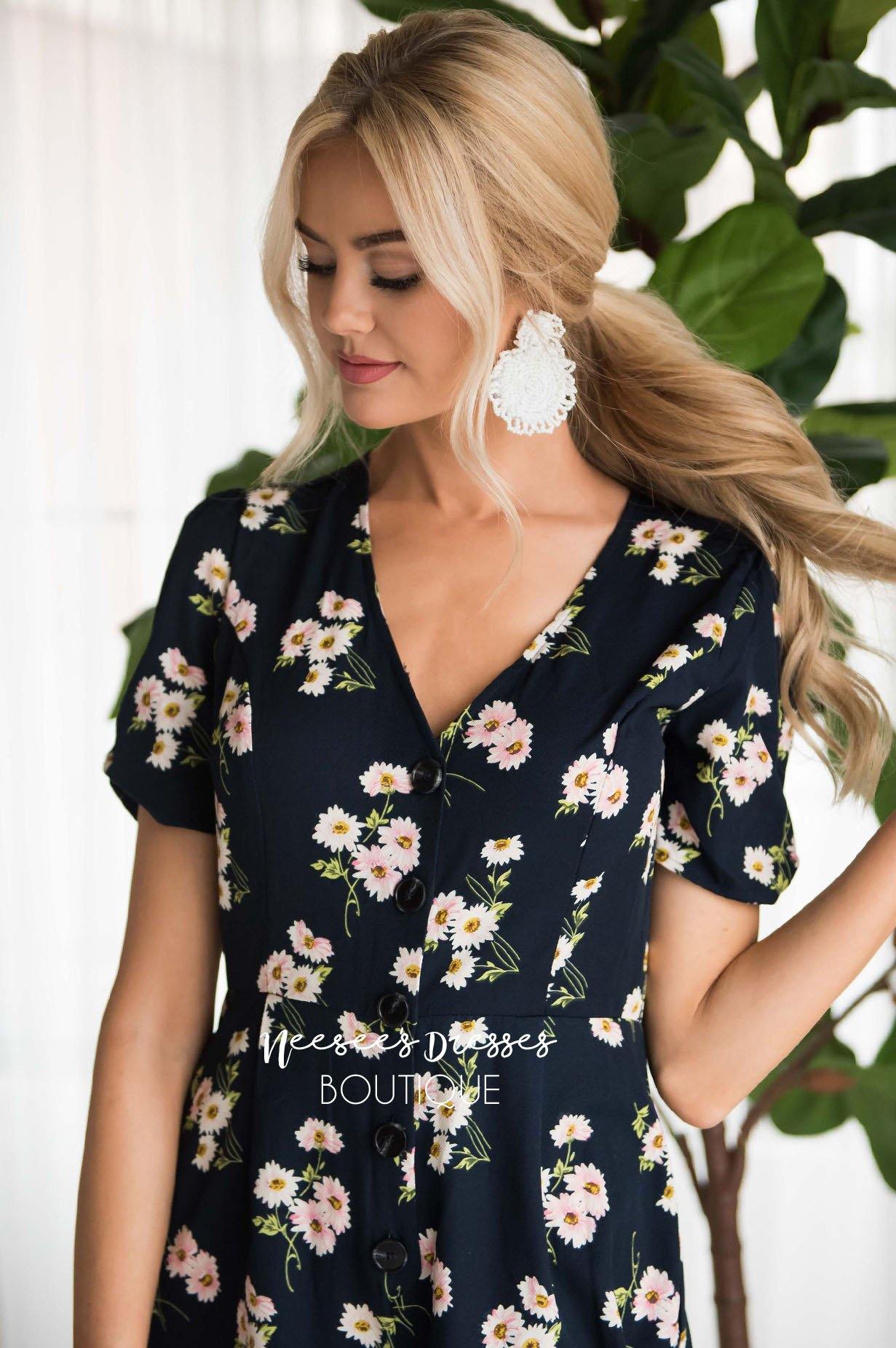 The Kalley Floral Jumpsuit Modest Dresses vendor-unknown