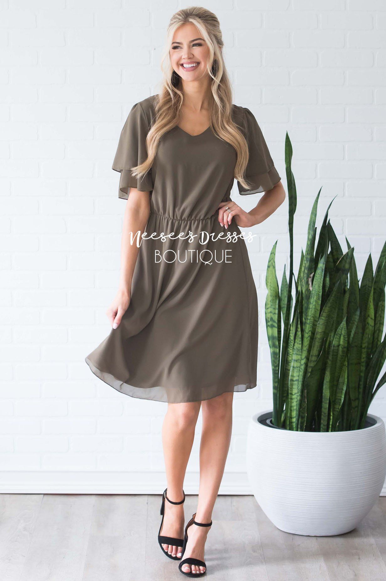 The Claire Chiffon Dress Modest Dresses vendor-unknown