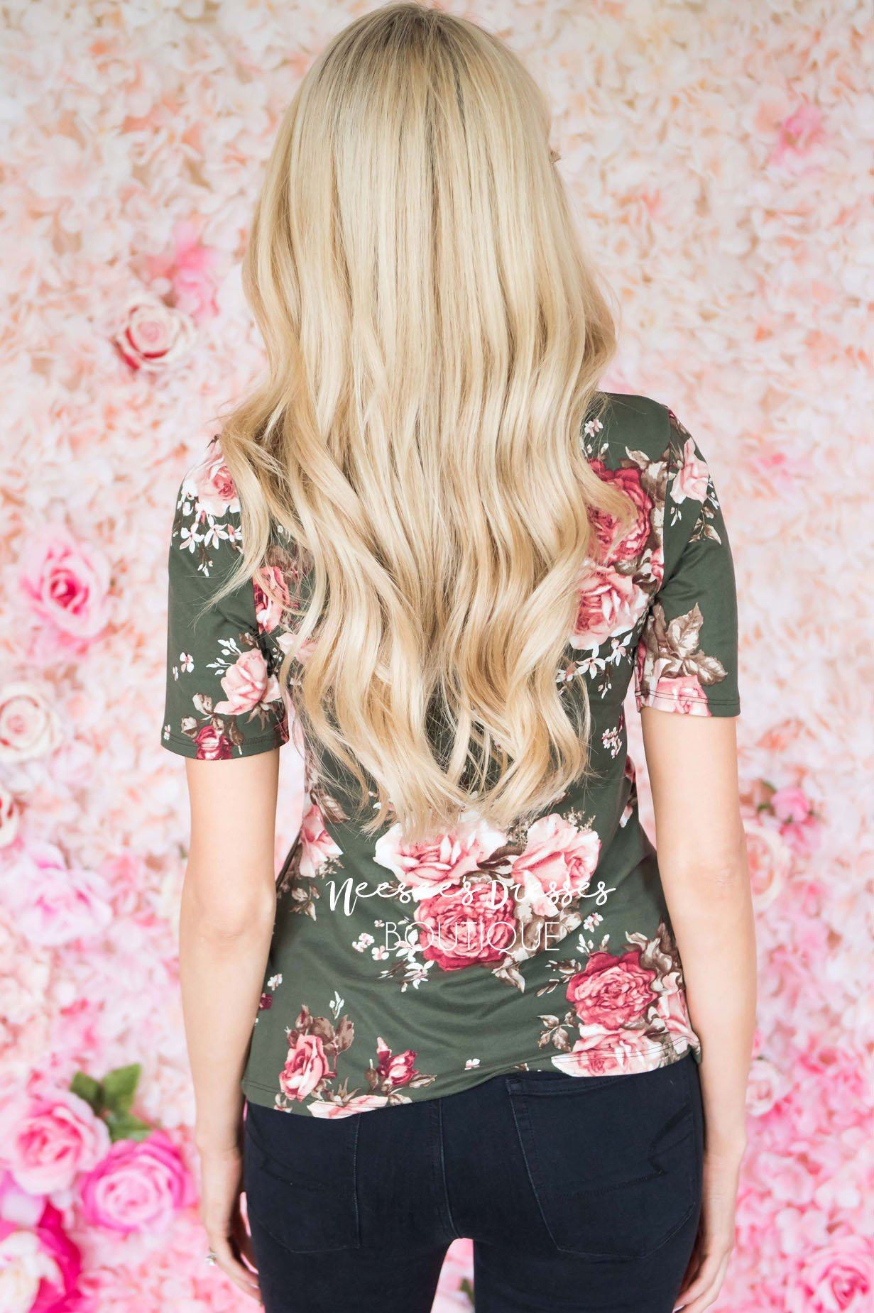Make It Sweet Floral Scoop Neck Top Tops vendor-unknown