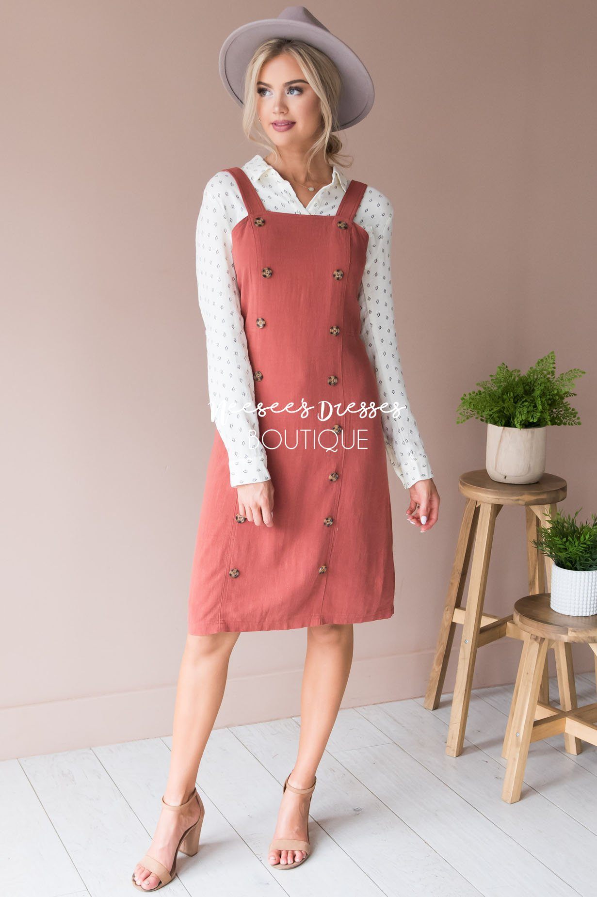 The Junie Overall Dress Tops vendor-unknown