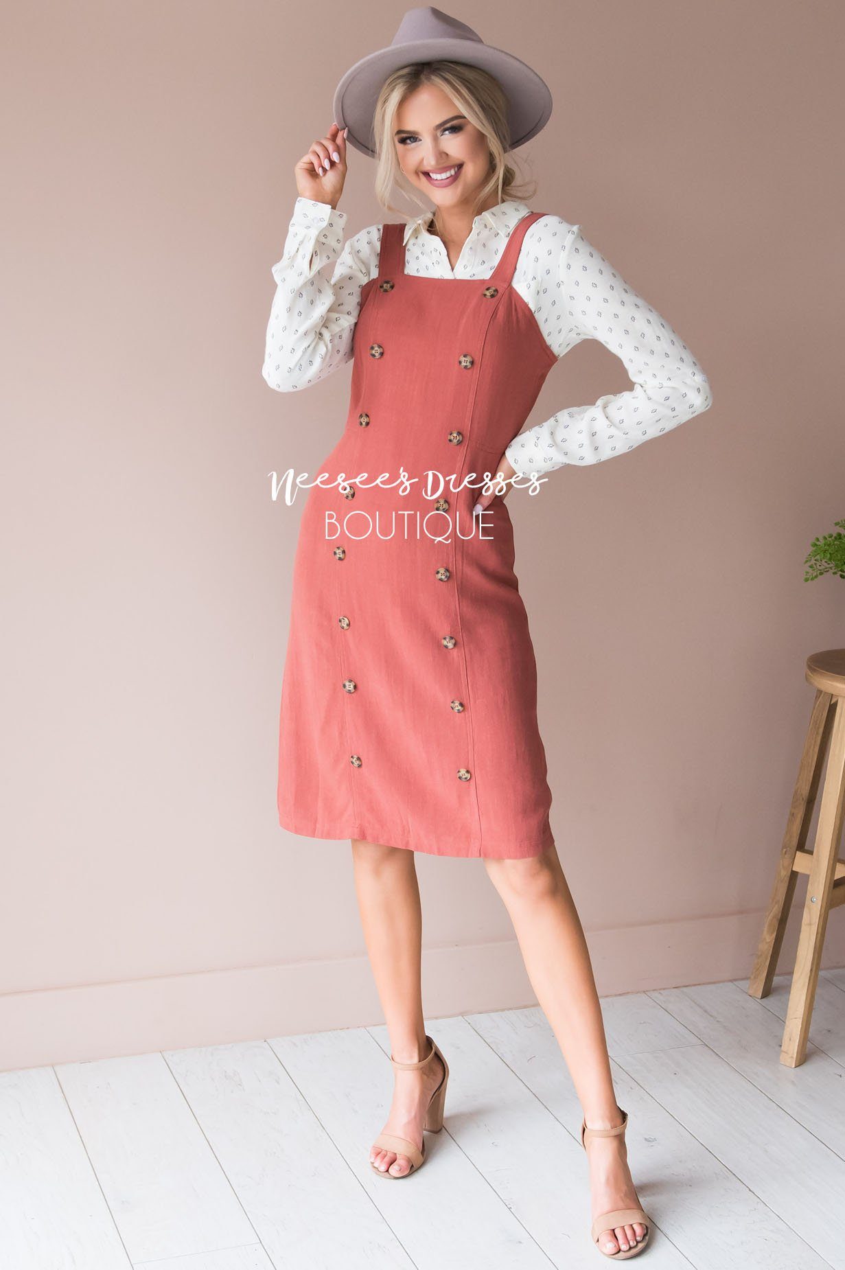 The Junie Overall Dress Tops vendor-unknown