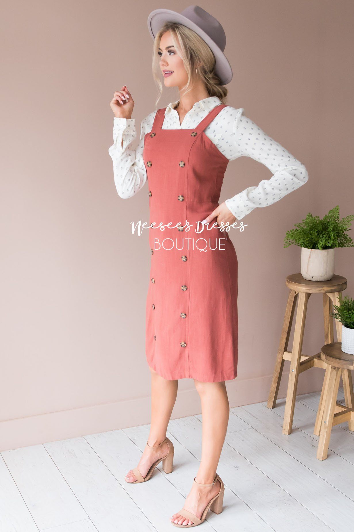 The Junie Overall Dress Tops vendor-unknown
