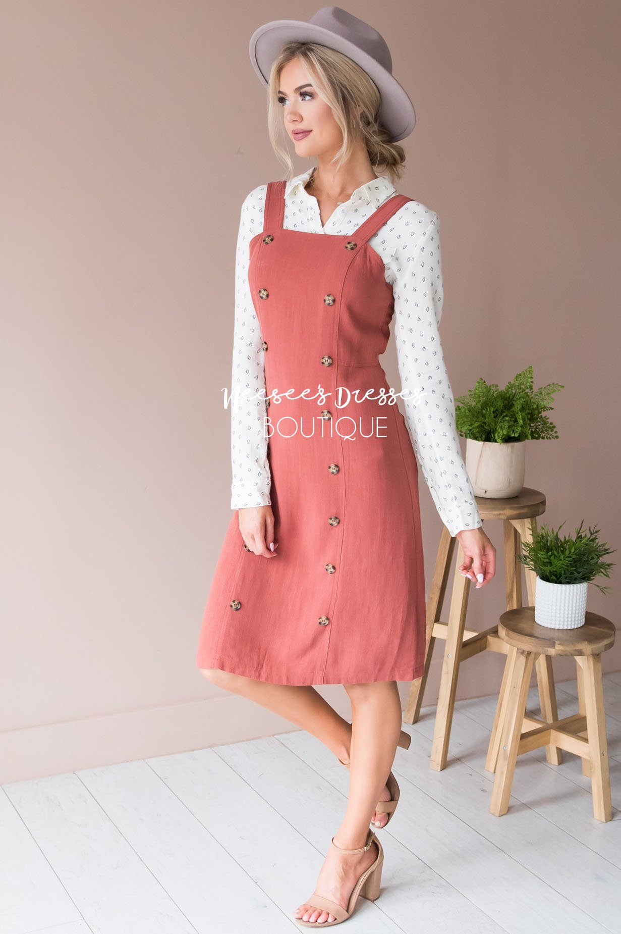 The Junie Overall Dress Tops vendor-unknown