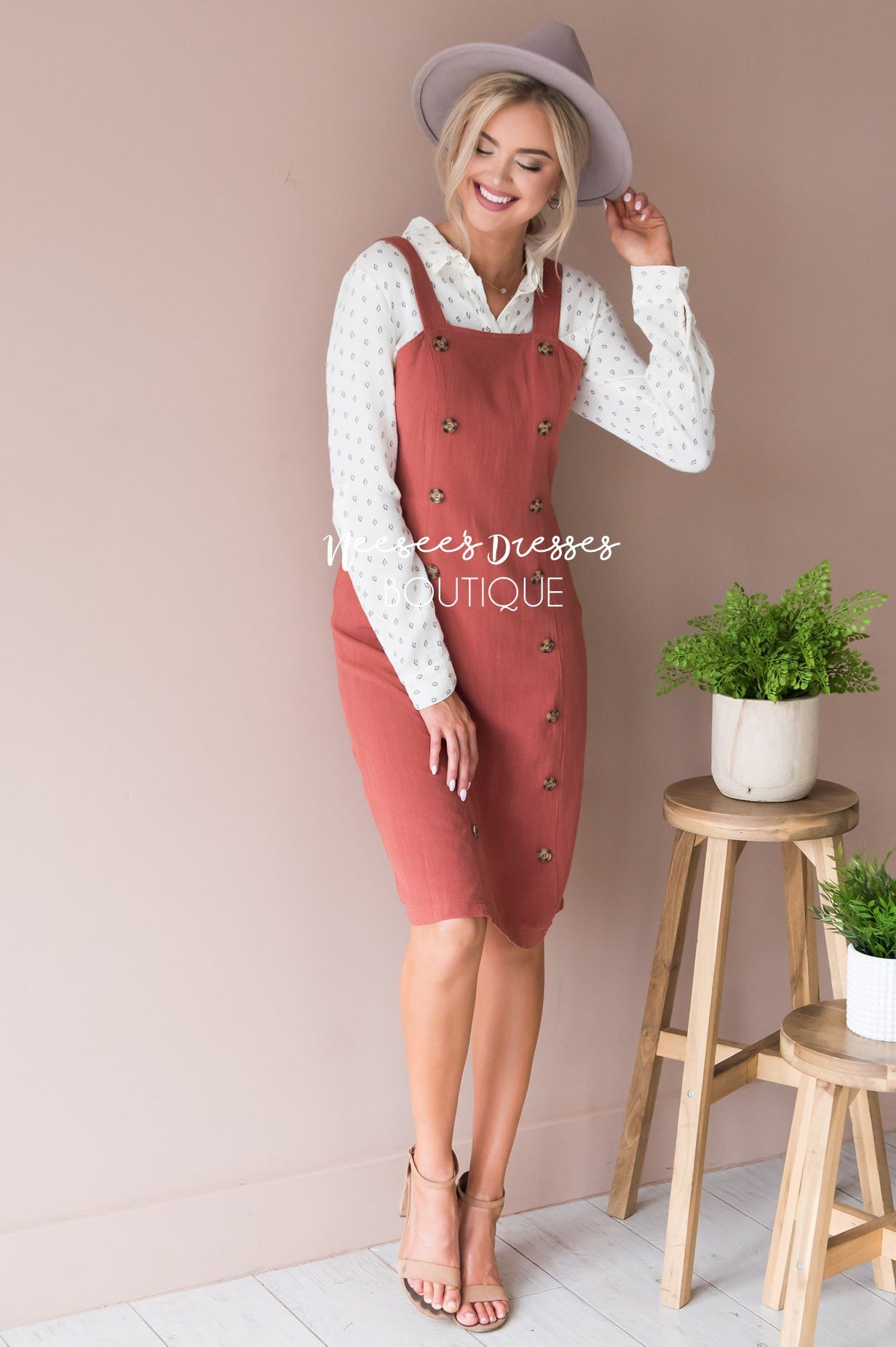 The Junie Overall Dress Tops vendor-unknown