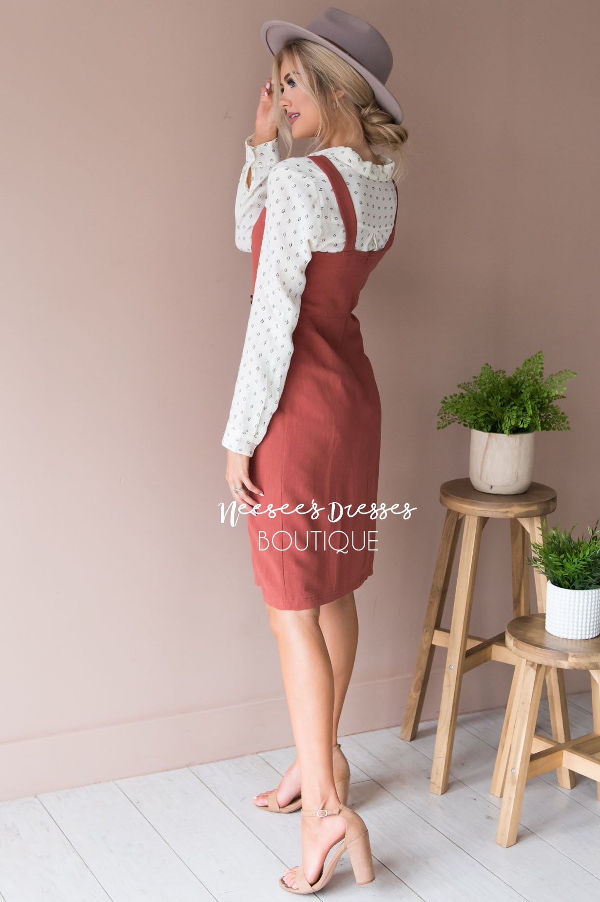 The Junie Overall Dress Tops vendor-unknown