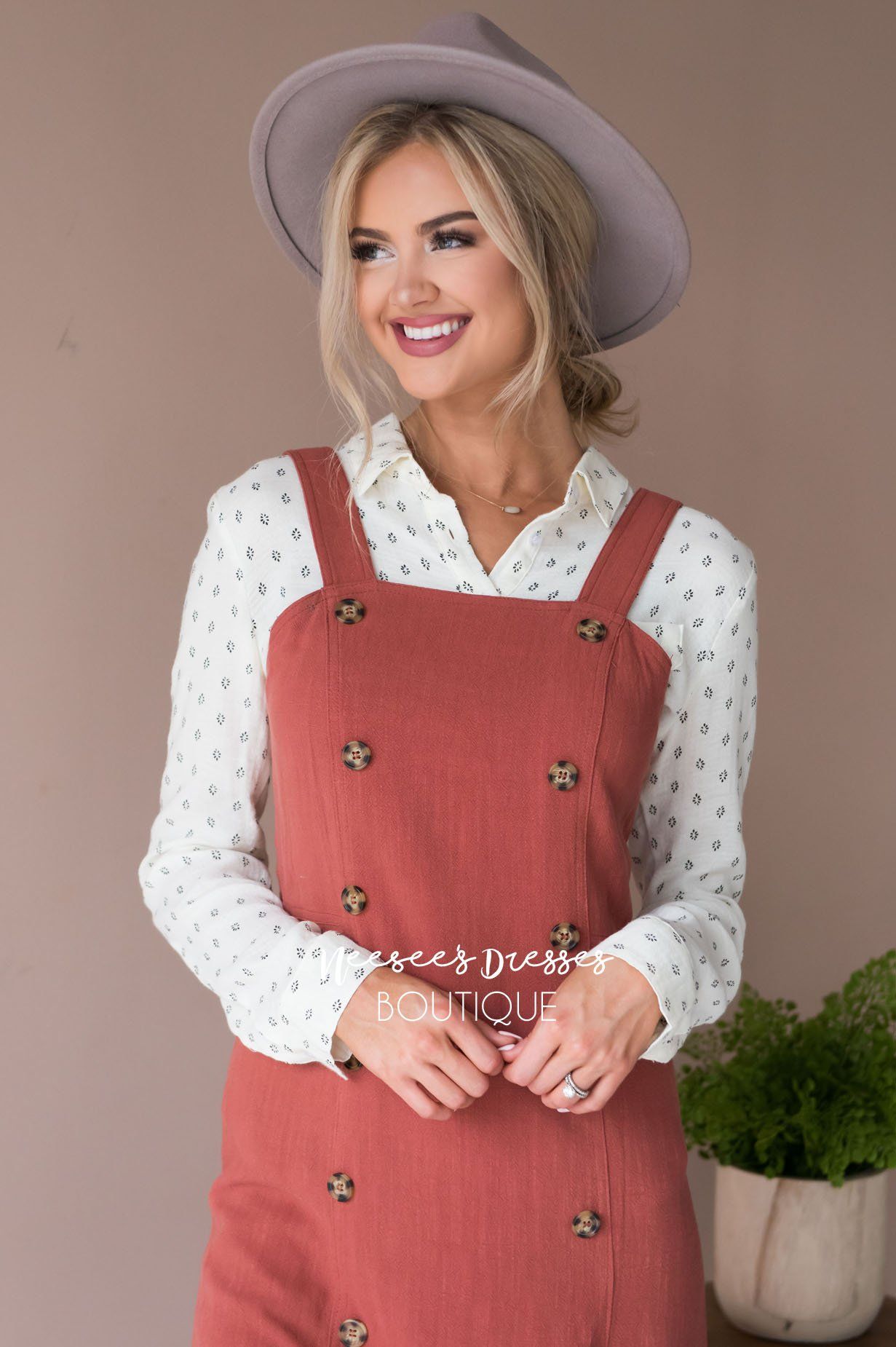 The Junie Overall Dress Tops vendor-unknown