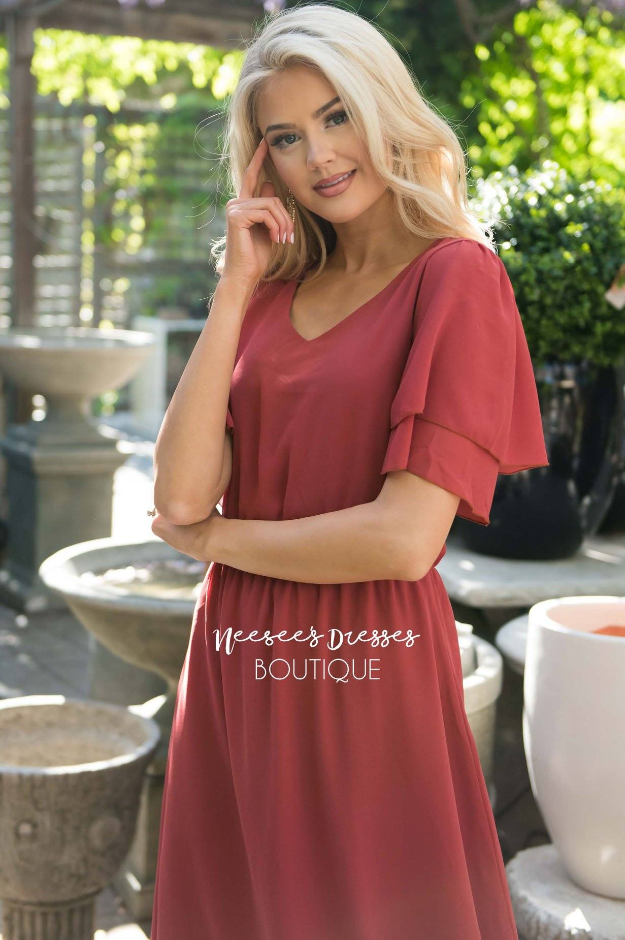 The Claire Chiffon Dress Modest Dresses vendor-unknown