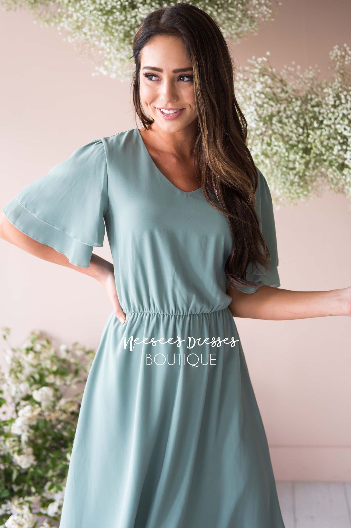 The Claire Chiffon Dress Modest Dresses vendor-unknown