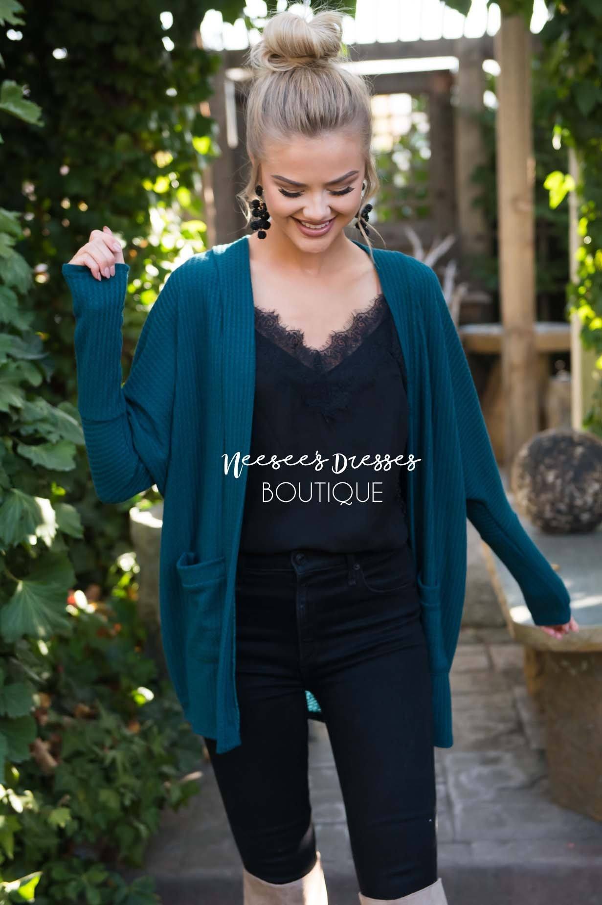 Shine Bright Thermal Cardigan Tops vendor-unknown