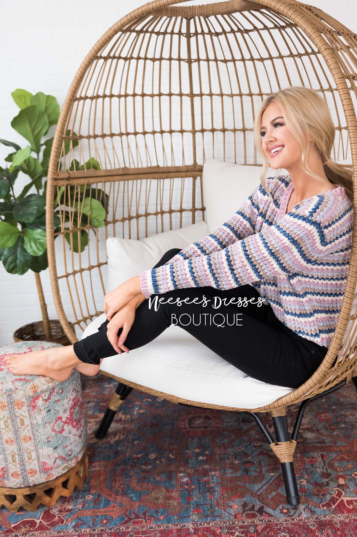 Snow Day Chenille Sweater Tops vendor-unknown