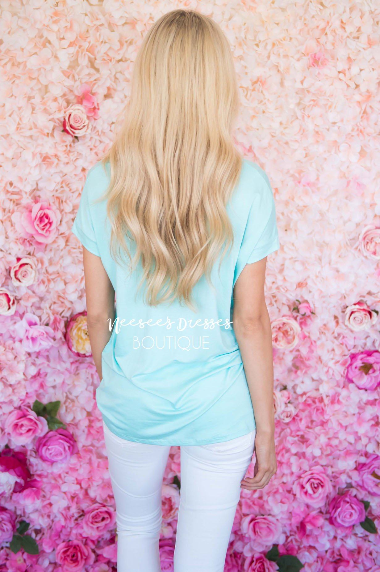 Stay Fabulous Roll Sleeve Top Modest Dresses vendor-unknown