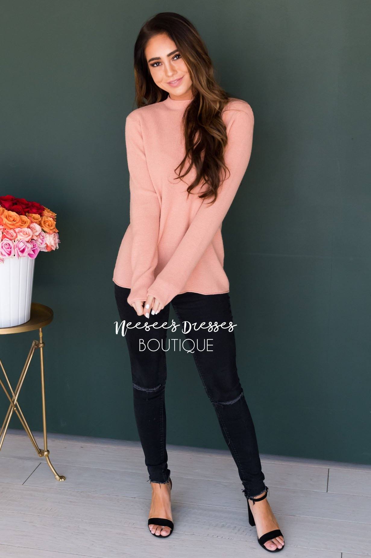 Dream On Knit Sweater Modest Dresses vendor-unknown