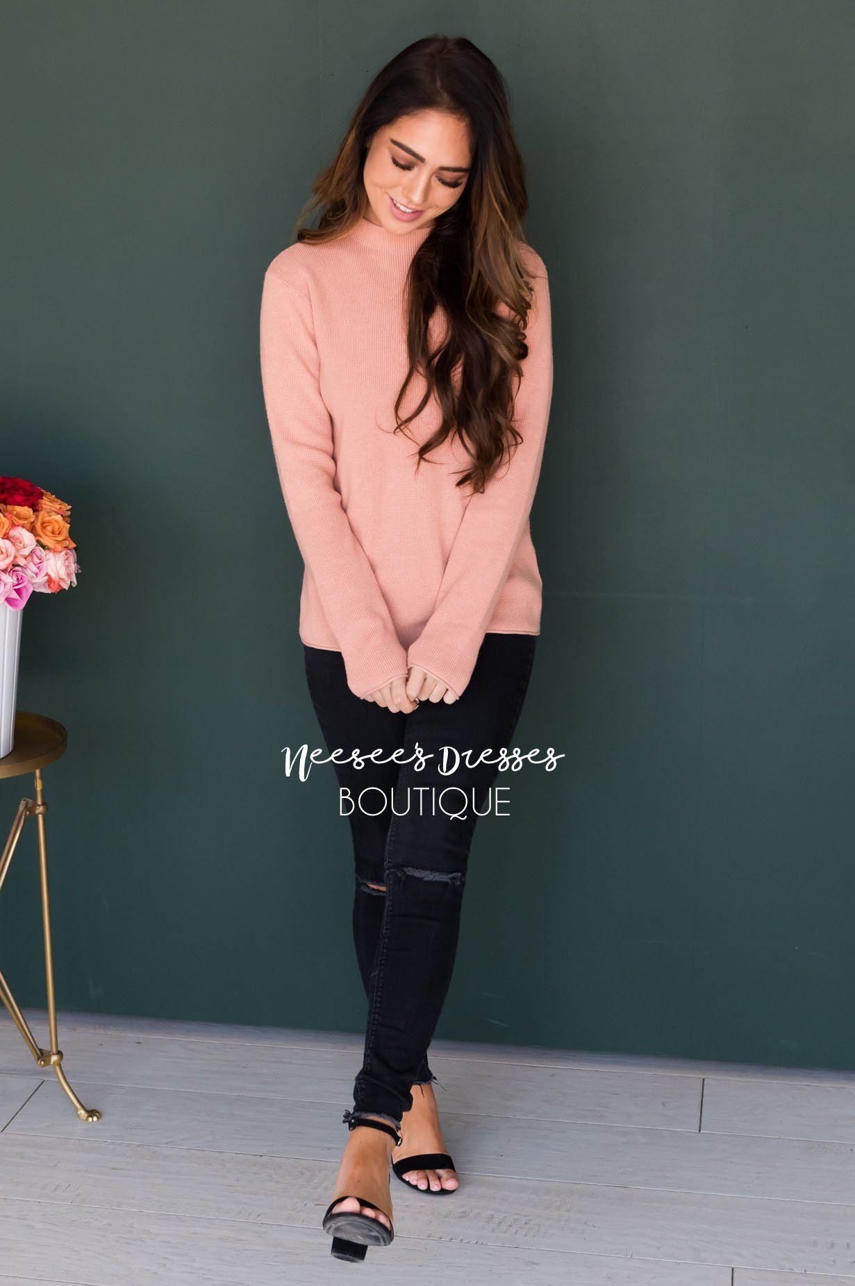 Dream On Knit Sweater Modest Dresses vendor-unknown