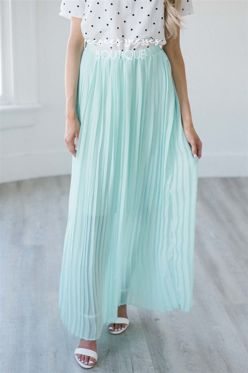 Chiffon Pleated Maxi Skirt Skirts vendor-unknown